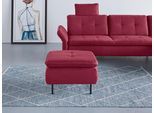 Polsterhocker HOME AFFAIRE "Birkholm", rot (bordeaux), B:65cm H:44cm T:65cm, 100% Polyester, Hocker, Polsterhocker, passend zur Serie "Birkholm", B/T/H: 65/65/44 cm