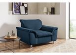 Sessel DOMO COLLECTION "FRANZI zeitlos und elegant, moderne Sitzheftung", blau (dunkelblau), B:120cm H:81cm T:105cm, Sessel, Sessel, wahlweise mit Kopfteilverstellung