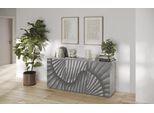 Sideboard OTTO HOME "Snake, Kommode, Anrichte, Stauraummöbel Breite 181 cm, Siebdruck-Front", grau (beton mit siebdruck), B:181cm H:96cm T:42cm, Sideboards, Sideboard, moderne Wohnmöbel, 3 Türen, viel Stauraum, stilvoll und funktional