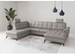Wohnlandschaft SIT & MORE "Zora", light grau, T:212cm, Sofas, Wohnlandschaft