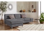 Ecksofa SIT & MORE "Clio L-Form", grau (steel), B:246cm H:89cm T:165cm, Sofas, Ecksofa, wahlweise mit Bettfunktion oder Vorziehsitz und Bettkasten, Federkern