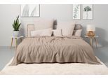 Tagesdecke OTTO HOME "Mira", taupe, B:250cm L:250cm, Obermaterial: 100% Baumwolle, Tagesdecken, Tagesdecke, leichte Tagesdecke aus 100% Baumwolle, uni Überwurf, ohne Füllung