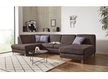 Wohnlandschaft SIT & MORE "Clio U-Form", braun, B:319cm H:89cm T:190cm, Sofas, Wohnlandschaft, wahlweise mit Bettfunktion und Bettkasten, inklusive Federkern