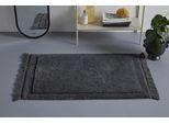 Badematte "Tamsin, Badvorleger, Badezimmer Teppich" Gr. 5, schwarz, H:20mm, Baumwolle, LEGER HOME BY LENA GERCKE, Badematten, Badematte, mit Fransen, Badteppich, Badematte, Baumwolle