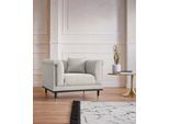 Cocktailsessel HOME AFFAIRE "Chamby New Sessel", beige (natur), B:100cm H:71,5cm T:85cm, Bouclé (100% Polyester), Sessel, Cocktailsessel, im Bouclé-Strukturbezug mit Steppung im Lehnenbereich