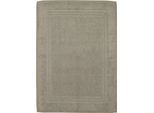 Duschmatte ROSS "Unifond", grau (flanell), H:1mm, Baumwolle, Badematten, Duschmatte, Uni mit Bordüre, Badezimmerteppich, waschbar