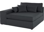 Sofaelement OTTO HOME "Enid", grau (anthrazit), B:128cm H:75cm T:130cm, Baumwollmix (60% Baumwolle/40% Leinen);Struktur fein (100% Polyester);Samtoptik (100% Polyester);Samtvelours (100% Polyester);Struktur (100% Polyester);Struktur recycelt (100% recyceltes Polyester), Polsterelemente, Sofaelement, als Teil eines Modulsofas, fester Sitzkomfort