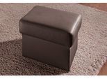 Hocker SIT & MORE "Bellevue", braun (mokka), B:58cm H:45cm T:58cm, Luxus-Microfaser ALTARA NUBUCK (100% Polyester);SOFTLUX-Kunstleder;NaturLEDER (echtes Rindsleder), Hocker, Hocker
