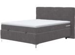 Boxbett COTTA "Kimy inkl. Bettkasten", graphite, B:185cm L:211cm, 92% POLYESTER (PES);8% POLYAMID (PA), Komplettbetten, Boxbett, erhältlich in den Breiten 160x200cm & 180x200cm
