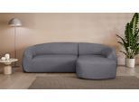 Ecksofa "YANI, L-Form, Designersofa, organische Form, Maße B/T/H: 255/170/81 cm", grau (dunkelgrau), B:255cm H:81cm T:170cm, 100% Polyester, LEGER HOME BY LENA GERCKE, Sofas, Ecksofa, mit Wellenunterfederung, auch in Bouclé, Recamiere rechts/links