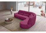 Ecksofa EGOITALIANO "Puffy, extravagant & edel, Retro Designsofa, hoher Sitzkomfort, L-Form", pink (fuchsia), B:330cm H:88cm T:205cm, Sofas, Ecksofa, mit Ottomane, wahlweise mit und ohne elektrischer Relaxfunktion