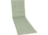 Liegenauflage GO-DE, grün, B:58cm H:5cm T:188cm, Baumwolle, Polyester, Polyurethan, Polsterauflagen, Liegenauflage, Maße ca.: 58 cm x 188 cm x 5 cm