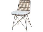 Rattanstuhl HOME AFFAIRE, braun, B:45cm H:84cm T:56cm, Stühle, Rattanstuhl, Maße (B/T/H): 45/56/84 cm