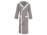 Unisex-Bademantel CARL ROSS "40300" Gr. XXL, weiß (platin, weiß), XXL, Walkfrottier, Hausmäntel, Unisex-Bademantel, Midilänge