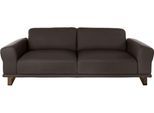 2,5-Sitzer W.SCHILLIG "montanaa", braun (braun z59), B:232cm H:78cm T:94cm, Sofas, 2 5-Sitzer, mit Metallkufen in Bronze pulverbeschichtet, Breite 232 cm