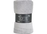 Wohndecke DONE. "Softie", grau (stone), B:150cm L:200cm, Polyester, Wohndecken, Wohndecke, Extra weiche Wohndecke aus softigem Teddy-Stoff, Kuscheldecke