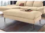 Hocker W.SCHILLIG "enjoy&MORE", beige (sahara s37), B:151cm H:45cm T:71cm, Chenille-Flachgewebe R66 (85% Polyester, 15% Nylon);Longlife Xtra-Leder Z59: Glattleder mit modischer Prägung. Hautstärke 0, 9 - 1, 1 mm;Stoff S37 (100% Polyester), Hocker, Hocker, Füße bronze pulverbeschichtet, Breite 151 cm