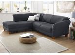 Ecksofa HOME AFFAIRE "Gotland L-Form", grau (dunkelgrau), B:257cm H:84cm T:212cm, Struktur (100% Polypropylen);Luxus-Microfaser ALTARA NUBUCK (100% Polyester);90% Polyester/10% Polyamid Luxus-Microfaser (100% Polyester), Sofas, Ecksofa, wahlweise mit Sitztiefenverstellung + Bettkasten