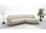 Ecksofa SIT & MORE "Zoe", beige (creme), B:309cm H:87cm T:199cm, 95% Polyester, 5% Polyamid, Sofas, Ecksofa, ink.Sitztiefenverstellung, wahlweise mit Kopfteilverstellung