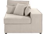 Sofaelement OTTO HOME "Florid", beige, B:100cm H:75cm T:100cm, Baumwollmix (60% Baumwolle/40% Leinen);Struktur fein (100% Polyester);Samtoptik (100% Polyester);Samtvelours (100% Polyester);Struktur (100% Polyester);Struktur recycelt (100% recyceltes Polyester), Polsterelemente, Sofaelement, als Teil eines Modulsofas,, fester Sitzkomfort, auch in Cord