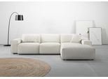 Ecksofa HOME AFFAIRE "Glimminge auch in Breitcord, Feincord, Bouclé + Easy care-Bezug", weiß, B:294cm H:71cm T:191cm, 96% Polyester, 4% Polyacryl, Sofas, Ecksofa, L-Form, Breite 294, Zierkissen