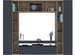 Wohnwand HOME AFFAIRE "Brooklyn", grau (anthrazit, wotan oak, anthrazit), B:270cm H:210cm T:35cm, Holzwerkstoff, Kastenmöbel-Sets, Wohnwand