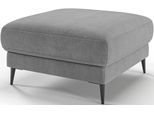 Polsterhocker HOME AFFAIRE "Downtown", grau (platin), B:80cm H:44cm T:80cm, 100% Polyester, Hocker, Polsterhocker, passend zur Serie, auch in Cord