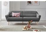3-Sitzer OTTO HOME "Bille", grau (anthrazit), B:212cm H:86cm T:90cm, Struktur (100% Polyester);Struktur fein (100% Polyester);Samtoptik (100% Polyester);Luxus-Microfaser weich (100% Polyester), Sofas, 3-Sitzer, mit Naht im Rückenkissen und Eiche-Beinen, Design by Morten Georgsen