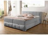 Boxbett HOME AFFAIRE "Chelles", grau, B:167cm L:225cm, Komplettbetten, Boxbett, inkl. Topper und Bettkasten
