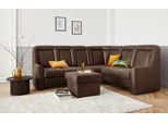 Ecksofa SIT & MORE "Melissa L-Form", braun (dunkelbraun), B:257cm T:217cm, 100% Polyester, Sofas, Ecksofa, klassisches Polsterprogramm, wahlweise Bettfunktion und Schubkasten