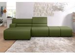 Ecksofa EGOITALIANO "Babouche, Designsofa mit außergewöhnlichem Sitzkomfort zum Wohlfühlen", grün (kiwi), B:384cm T:98cm, 100% Polyester. Wasserabweisende Mikrofaser., Sofas, Ecksofa