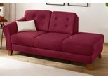 Recamiere HOME AFFAIRE "Trondheim", rot (bordeaux), B:194cm H:89cm T:92cm, Luxus-Microfaser Lederoptik (100% Polyester);Struktur weich ( 97% Polyester, 3% Baumwolle);Luxus-Microfaser ALTARA NUBUCK (100% Polyester), Sofas, Recamiere, freistehend, mit Federkern, Knopfheftung im Rücken