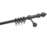 Gardinenstange SN DECO GROUP "Filigrano" Gr. 7, schwarz, L:280cm, Kunststoff, Stahl, Gardinenstangen, Gardinenstange