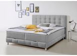Boxbett HOME AFFAIRE "Vaasa", silber, B:194cm L:210cm, Komplettbetten, Boxbett, inkl. Bettkasten & Topper, XXL-Ausführung, Überlänge 220 cm