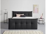 Boxbett HOME AFFAIRE "Kederleicht", grau (anthrazit), B:205cm L:226cm, Komplettbetten, Boxbett, inklusive Fußteil, Bettkasten & Topper, in 4 Breiten und 2 Härtegraden