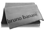 Wohndecke BRUNO BANANI "Bruno Banani", grau, B:150cm L:200cm, Baumwolle, Polyacryl, Polyester, Wohndecken, Wohndecke, mit modernem Zierstich