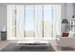 Schiebegardine VISION S "LAURINA 6er SET" Gr. 1, grau, B:60cm H:260cm, Polyester, Gardinen, Schiebegardine, Schiebevorhang Digidruck 6er Set LAURINA