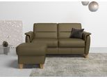 2,5-Sitzer HOME AFFAIRE "Palmera, B: 179 cm", grün (olive), B:179cm H:89cm T:89cm, Luxus-Microfaser (100% Polyester);Struktur (100% Polyester);Luxus-Microfaser in Lederoptik (100% Polyester), Sofas, 2 5-Sitzer, mit Federkern