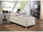 Boxspringbett HOME AFFAIRE "Salo", beige, B:96cm L:206cm, Komplettbetten, Boxspringbett, Ohne Kopfteil, inkl. Topper, auch in Überlänge 220 cm