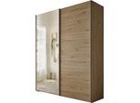 Schwebetürenschrank STAUD "Includo_Minisystem_07_2-türig, Made in Germany", dekor artisan eiche, B:167cm H:222cm T:68cm, Holzwerkstoff, Schränke, Schwebetürenschrank, Mit vier verschiedenen Ausstattungsvarianten