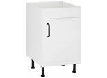 Spülenschrank WIHO KÜCHEN "Simi", weiß (front und korpus: weiß), B:50cm H:86,5cm T:58cm, Schränke, Spülenschrank, 50 cm breit, mit verstellbaren Füßen, ohne Arbeitsplatte