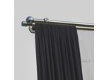 Gardinenstange INDEKO "Colombes", silber (edelstahlfarben), L:210cm, Aluminium, Gardinenstangen, Gardinenstange, Innenlauf Komplett-Set inkl. Gleitern und Montagematerial