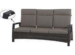 Gartenlounge-Set SIENA GARDEN "Corido", grau (charcoal grau, matt anthrazit), B:90cm H:103cm T:160cm, Aluminium, Keramik, Polypropylen, Sitzmöbel-Sets, Gartenlounge-Set, bestehend aus 2 Sesseln, 1 Sofa, 1 Tisch und 5 Auflagen