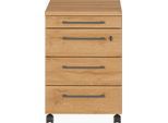 Rollcontainer GERMANIA "GW-Agenda Rollcontainer", grau (graphit, grandson, eiche, nachbildung), B:42cm H:61cm T:49cm, Holzwerkstoff, Rollwagen, Rollcontainer, mit abschließbarer Schublade