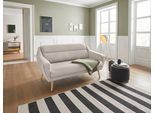 2-Sitzer OTTO HOME "Bille", beige (creme), B:167cm H:86cm T:90cm, Luxus-Microfaser weich (100% Polyester);Samtoptik (100% Polyester);Struktur (100% Polyester);Struktur fein (100% Polyester), Sofas, 2-Sitzer, mit Naht im Rückenkissen und Eiche-Beinen, Design by Morten Georgsen