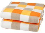 Handtücher ROSS "Würfelfond", bunt (ginster, dahlie, cappuccino, weiß), B:50cm L:100cm, Frottier, Baumwolle, Handtücher, Handtücher, 100% Baumwolle