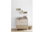 Wickelkommode PAIDI "EEFJE in Beige, 3 Schubladen mit Soft-Close, verschiedene Ausführungen", beige (cashmere, beige, beige, cashmere, beige), B:95cm H:93cm T:57cm, Holzwerkstoff, Wickelkommoden, Wickelkommode, langlebige Kommode, geprüfte Sicherheit, Wickeltisch aus Holz