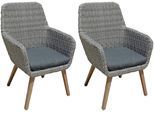 Gartensessel GARDEN PLEASURE "RAPALLO", grau, B:70cm H:96cm T:68cm, Sessel, Gartensessel