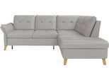 Ecksofa SIT & MORE "Göteborg", grau (light grau), B:250cm H:90cm T:226cm, Sofas, Ecksofa, inkl. Sitztiefenverstellung, wahlweise mit Bettfunktion & Bettkasten