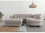 Ecksofa SIT & MORE "Apulia L-Form", beige (sand), B:250cm H:78cm T:212cm, Webstoff (100% Polyester);Struktur weich (90% Polyester, 10% Polyamid);Luxus-Micofaser Euphoria (100% Polyester);Samtoptik (100% Polyester), Sofas, Ecksofa, wahlweise Bettfunktion, Bettkasten und Kopf- und Armteilverstellung